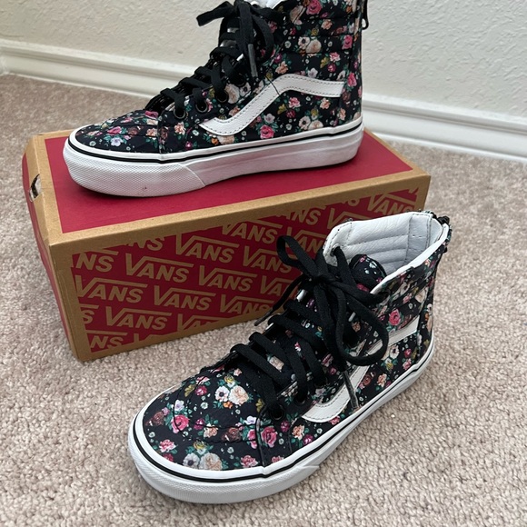 Old Skool Butterfly Floral Zipp Vans - Picture 8 of 10